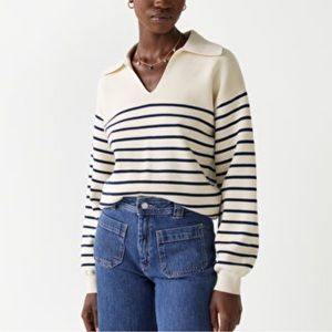 & Other Stories Relaxed Collared Sweater in XS